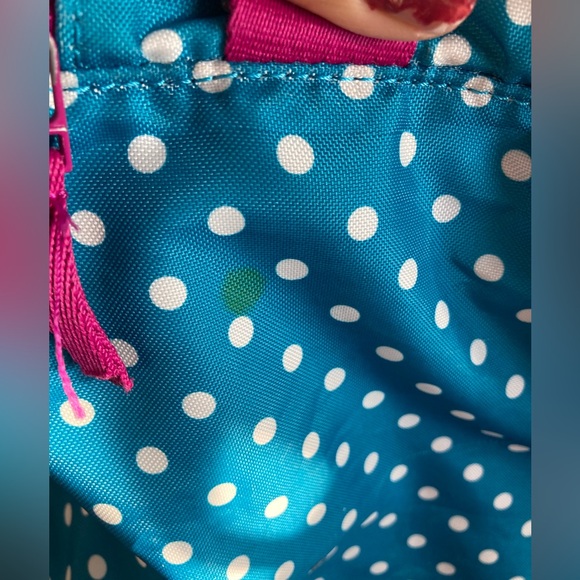 UA Under Armour Blue/White Polka Dots Logo Duffle Bag With Flaws See Pics - Picture 6 of 8